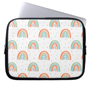 Farbenfrohe Rainbow Polka Dot Pattern Laptopschutzhülle