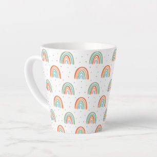 Farbenfrohe Rainbow Polka Dot Pattern Milchtasse