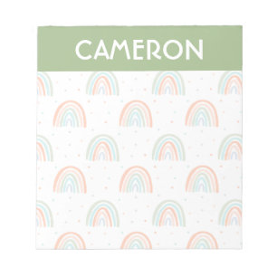 Farbenfrohe Rainbow Polka Dot Pattern Notizblock