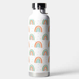 Farbenfrohe Rainbow Polka Dot Pattern Trinkflasche