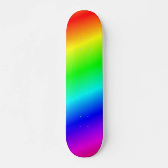 Farbenfrohe Rainbow Wasserfarben-Skateboard Skateboard (Vorne)
