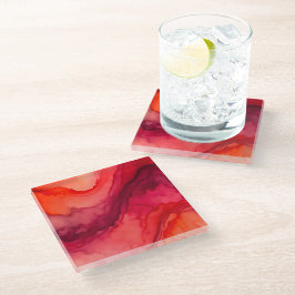 Farbenfrohe Rauch Art Untersetzer