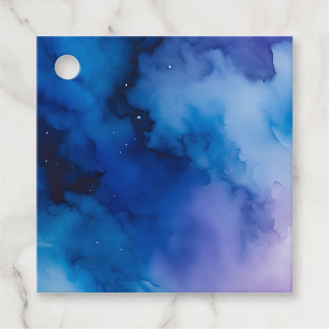 Farbenfrohe Raucherkunstschilder Geschenkanhänger (Vorderseite)