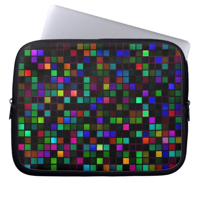 Farbenfrohe Raumdusche Laptopschutzhülle (Vorderseite)