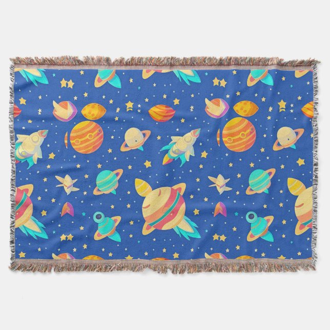 Farbenfrohe Raumgestaltung mit Planeten Decke (Vorderseite)