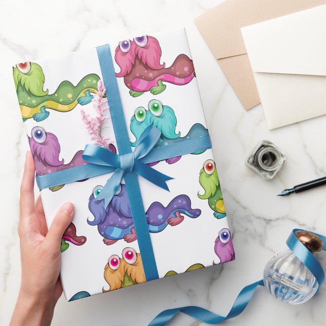 Farbenfrohe Raupen Spaß Whimsical Geschenkpapier (Von Creator hochgeladen)