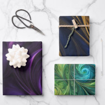 Farbenfrohe, rauschende Muster - Umschlagpapier