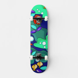 Farbenfrohe Reef Fish Skateboard Deck