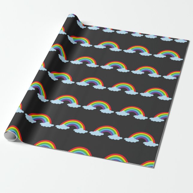 Farbenfrohe Regenbogen Autismus-Bewusstsein Autist Geschenkpapier (Ungerollt)
