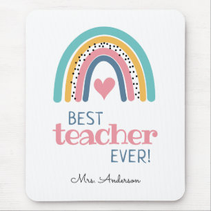 Farbenfrohe Regenbogen Beste Lehrerin je Tote Tasc Mousepad