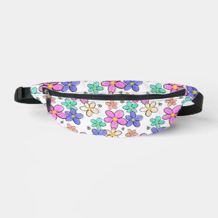 farbenfrohe Regenbogen-Blume Hummeln blühend Bauchtasche