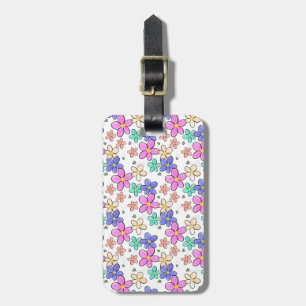 farbenfrohe Regenbogen-Blume Hummeln blühend Gepäckanhänger