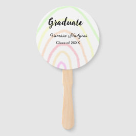 Farbenfrohe Regenbogen-Boho-Abschluss geben Jahr Fächer