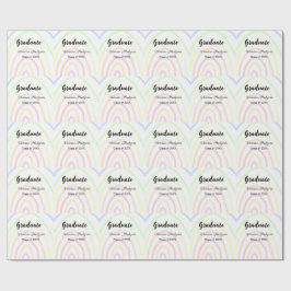 Farbenfrohe Regenbogen-Boho-Abschluss geben Jahr Geschenkpapier