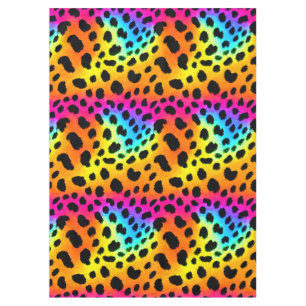 Farbenfrohe Regenbogen-Cheetah Nahtloses Muster Tischdecke