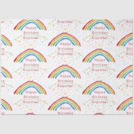 Farbenfrohe Regenbogen Confetti Custom Seidenpapier