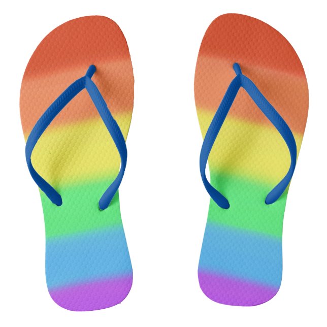 Farbenfrohe Regenbogen-Custom FlipFlops (Fußbett)