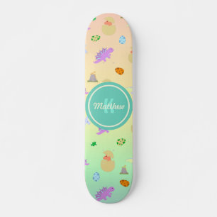 Farbenfrohe Regenbogen Dinosaurier Ei Kinder Junge Skateboard