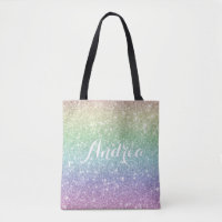 Farbenfrohe Regenbogen Einhorn Glitzer Muster Tren