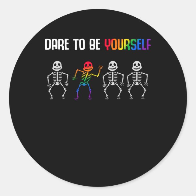 Farbenfrohe Regenbogen für LGBT Prix Runder Aufkleber (Vorderseite)