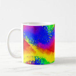 Farbenfrohe Regenbogen-geschweißte Paint-Muster Kaffeetasse