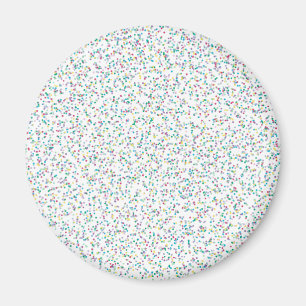 Farbenfrohe Regenbogen-gesprenkelte Punkte Magnet