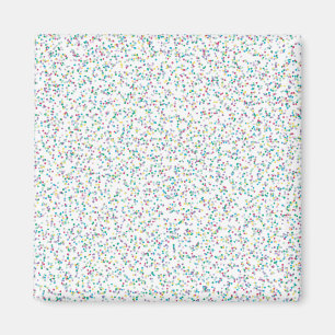 Farbenfrohe Regenbogen-gesprenkelte Punkte Magnet