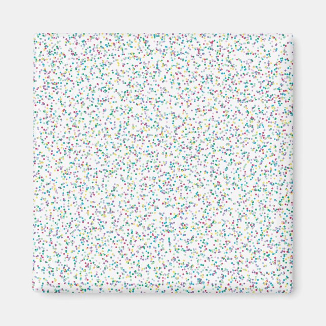Farbenfrohe Regenbogen-gesprenkelte Punkte Magnet (Vorne)