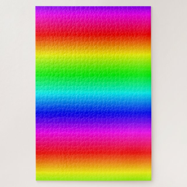 Farbenfrohe Regenbogen Gradient Ombre Puzzle (Vertikal)