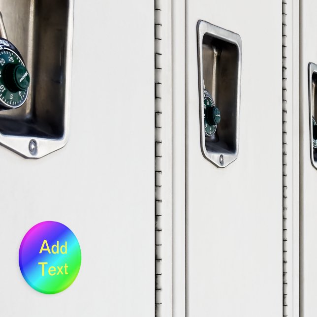 Farbenfrohe Regenbogen Grün Blau Lila Diagonal Ble Magnet (In Situ (Schrank))