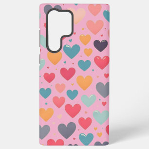 Farbenfrohe Regenbogen-Herzen Valentinstag Samsung Galaxy Hülle
