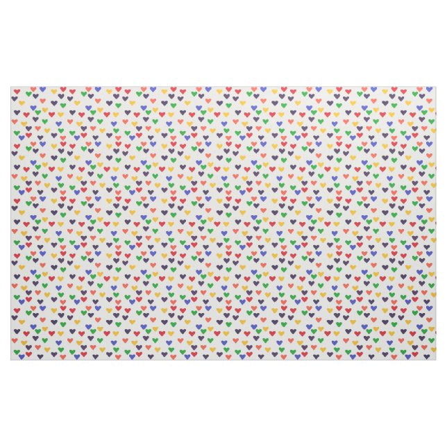 Farbenfrohe Regenbogen-Herzen wählen Hintergrundfa Stoff (Fat Quarter (45,7 x 55,9 cm))