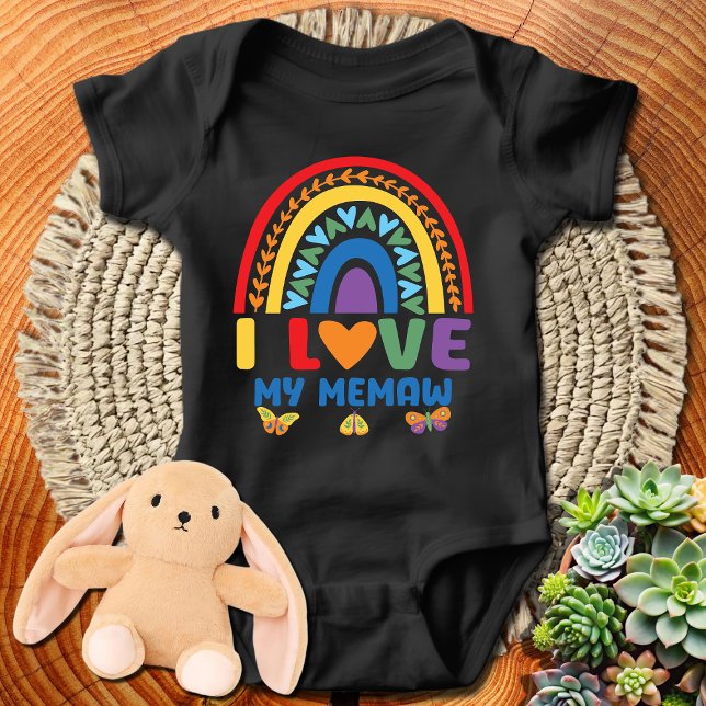 Farbenfrohe Regenbogen-I-Liebe Baby Strampler (Von Creator hochgeladen)