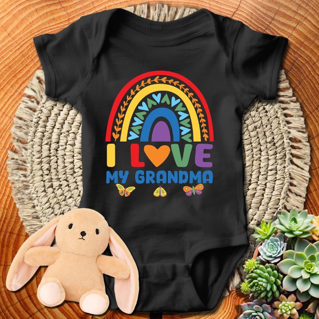 Farbenfrohe Regenbogen I Liebe Mein Oma Baby Strampler (Von Creator hochgeladen)