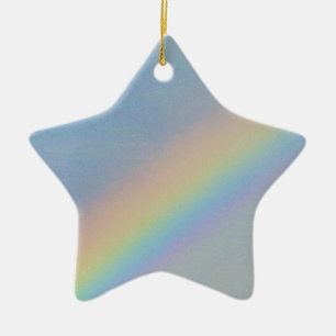 Farbenfrohe Regenbogen in Blue Sky, Foto Keramik Ornament
