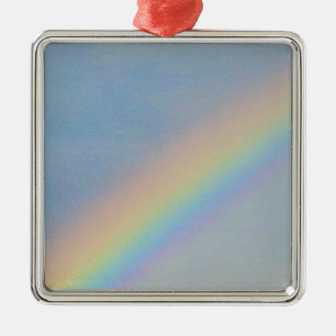 Farbenfrohe Regenbogen in Blue Sky, Foto Ornament Aus Metall