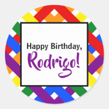 Farbenfrohe Regenbogen-Kreuzstreifen zum Geburtsta