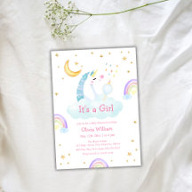 Farbenfrohe Regenbogen-Moon Star Unicorn Kinderdus