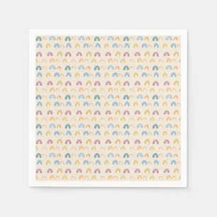 Farbenfrohe Regenbogen Nahtloses Muster Serviette