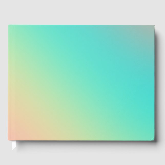 Farbenfrohe Regenbogen Ombre Gradient Blur Abstrak Gästebuch (Vorderseite)