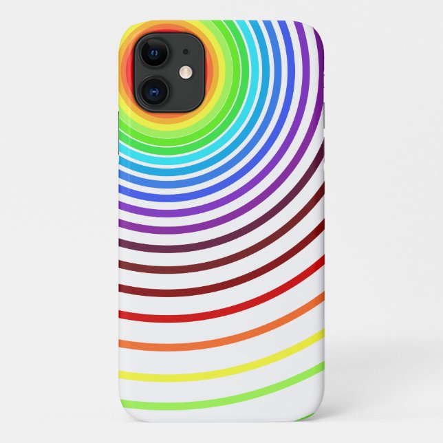 Farbenfrohe Regenbogen-Ränder kreieren Ihre Farben Case-Mate iPhone Hülle (Rückseite)