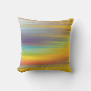 Farbenfrohe Regenbogen Retro Malerei Abstrakt Art Kissen