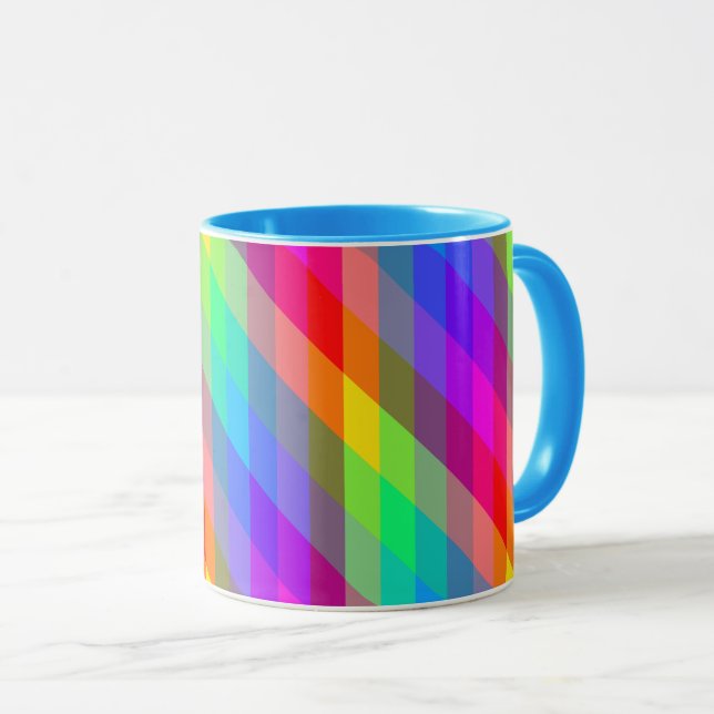 Farbenfrohe Regenbogen-Spektralrisen Tasse (VorderseiteRechts)