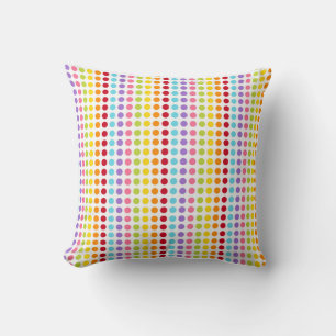 Farbenfrohe Regenbogen Swirl Moderner Spaß Bright Kissen
