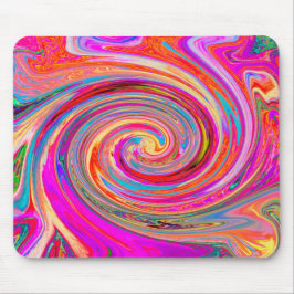 Farbenfrohe Regenbogen-Swirl Retro-Design Mousepad