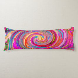 Farbenfrohe Regenbogen-Swirl Retro-Design Seitenschläferkissen