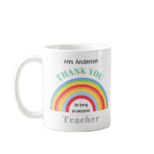 Farbenfrohe Regenbogen Vielen Dank Lehrer Wertschä