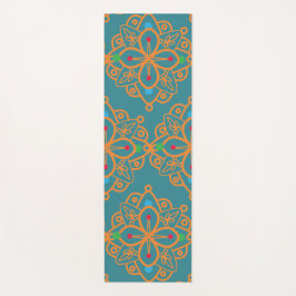 Farbenfrohe Regenbogen-Yoga-Mandala-Muster Yogamatte