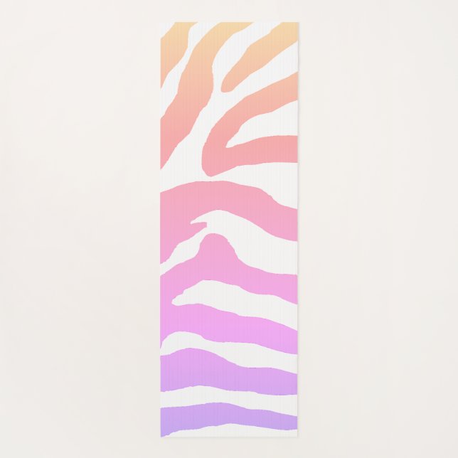 Farbenfrohe Regenbogen Zebra Streifen Yoga Mat Yogamatte (Rückseite)