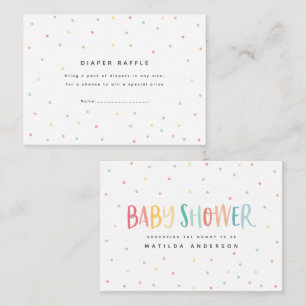 farbenfrohe Regenbogenbaby Dusche Windel Gewinnspi Mitteilungskarte
